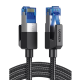 Cable Ethernet Cat8 CLASSâ… F/FTP Redondo con Malla de Nylon 5 Metros