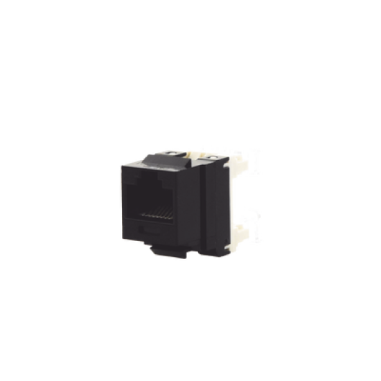 Conector Jack Estilo 110 (de Impacto), Tipo Keystone, Categoría 5e, de 8 posiciones y 8 cables, Color Negro