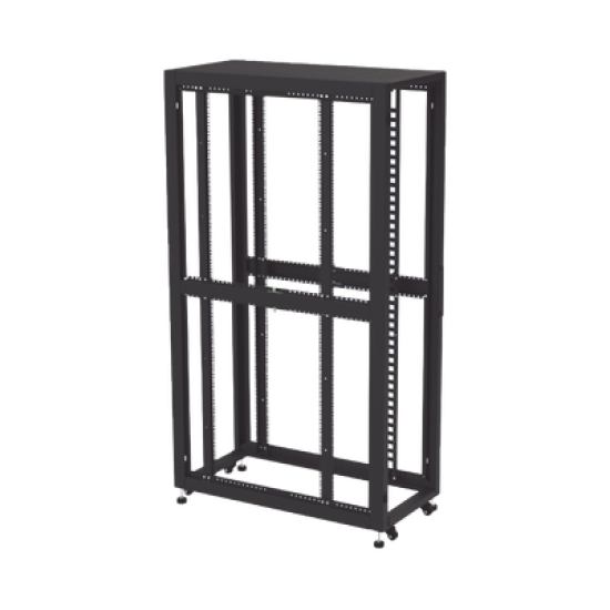 Gabinete Profesional para Telecomunicaciones de 45UR, 1200 mm Profundidad, Incluye 2 Organizadores Verticales de 45 Unidades de Rack, Se envía el Gabinete Armado.