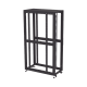 Gabinete Profesional para Telecomunicaciones de 45UR, 1200 mm Profundidad, Incluye 2 Organizadores Verticales de 45 Unidades de Rack, Se envía el Gabinete Armado.