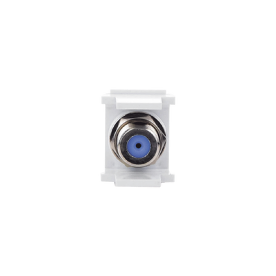 Módulo Acoplador Coaxial Tipo F, Keystone, de 75 Ohms, 3.0 GHz, Color Blanco