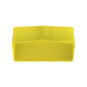 Bajada Vertical Interior de 45º con Tapa, Para uso con Canaletas 12X4 FiberRunner™, Color Amarillo