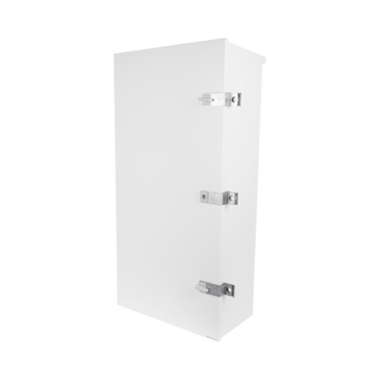 Gabinete para instalación de 3 Baterías PL110D12, Fabricado en Lámina Galvanizada, Accesorios para piso o poste (No incluidos)