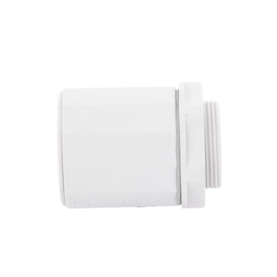 Conector de tubería rígida a caja (Racor), PVC Auto-extinguible, de 32 mm