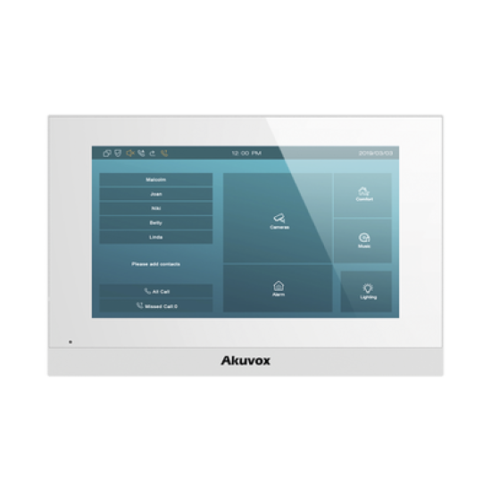 Monitor Linux / Pantalla Touch de 7 Pulgadas / SIP / POE / WIFI / Compatible con Frentes de Calle Akuvox