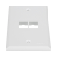 Placa de Pared Vertical, Salida Para 2 Puertos Keystone, Color Blanco
