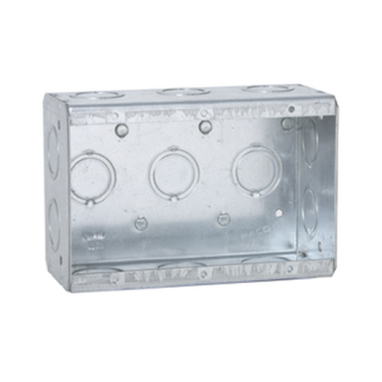 Caja Multigang de 3 Gangs / Profundidad de 2-1/2