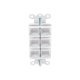 Caja de pared para contactos varios, 6 mini espacios.