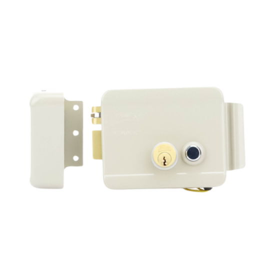 Cerradura Eléctrica / Incluye Llave /Con Botón integrado / Izquierda / Exterior