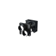 Tapa con 2 Salida a Tubo Corrugado de 1.5in (38mm), Para uso con Canaletas 4X4 FiberRunner™, Color Negro