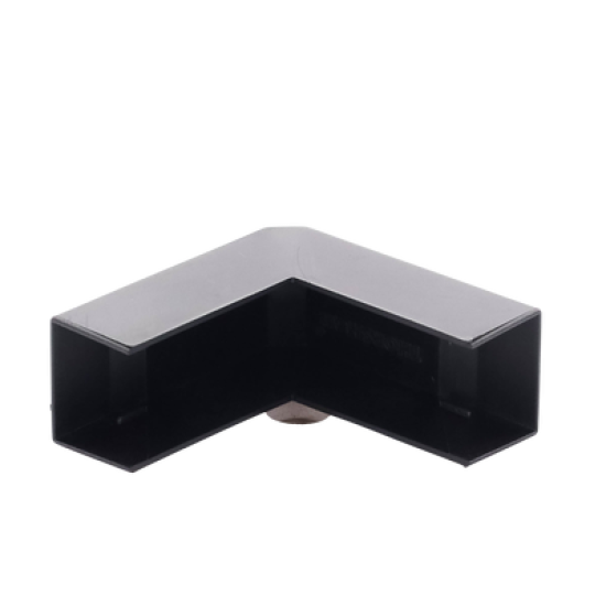 Esquinero Exterior Color Negro de PVC Auto Axtinguible, Para Canaleta TMK-1720-N-CC (5210-02003)