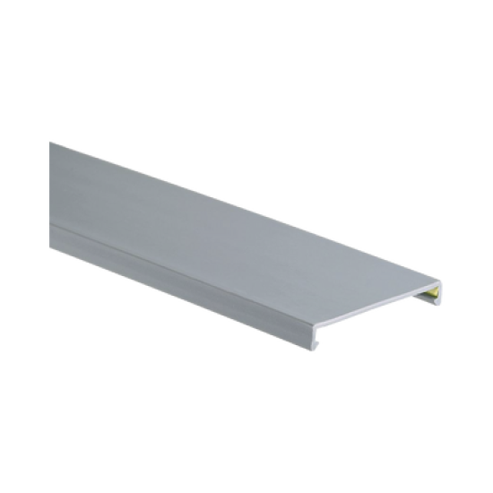 Tapa para Canaleta Ranurada, de 3.25 in de Ancho,  1.38 m de Largo, Color Gris