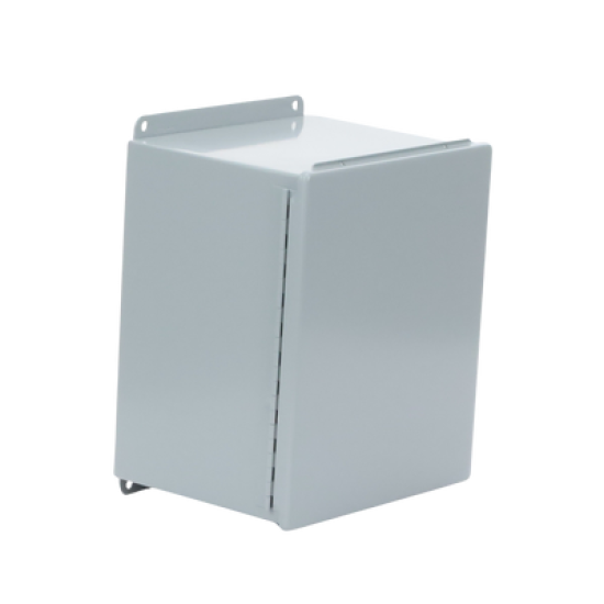 Gabinete de Bisagra Continua NEMA 12; IP66 de Uso en Intemperie, 305 x 254 x 203 mm, De Acero, Color Gris