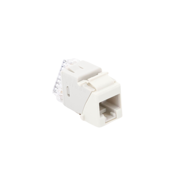 Jack UltraMAX Cat6A, UTP, Tipo Keystone, Color Blanco, Punch Down