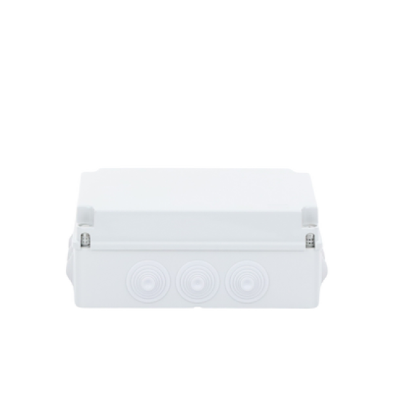 Caja de derivación de PVC Auto-extinguible con 12 entradas, tapa atornillada, 300x220x120 MM, Para Exterior (IP55)