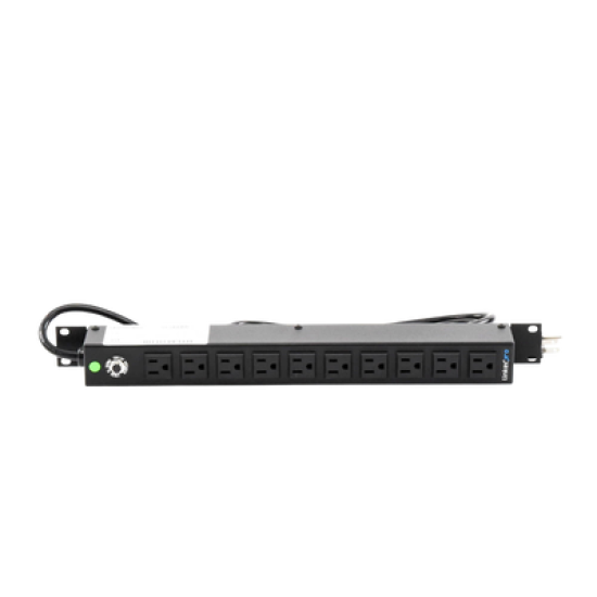 Tomacorriente Horizontal (PDU) de 10 Contactos (NEMA 5-15R) Rack 19