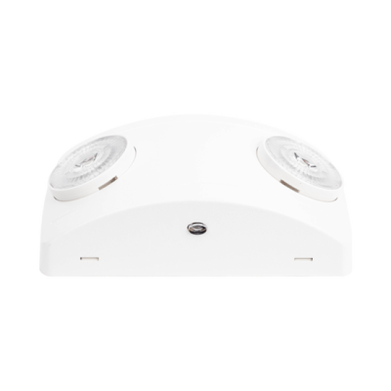 Luz de Emergencia Dual LED ultra compacta/150 lúmenes/Luz fría/Batería de Respaldo Incluida/Botón de test.