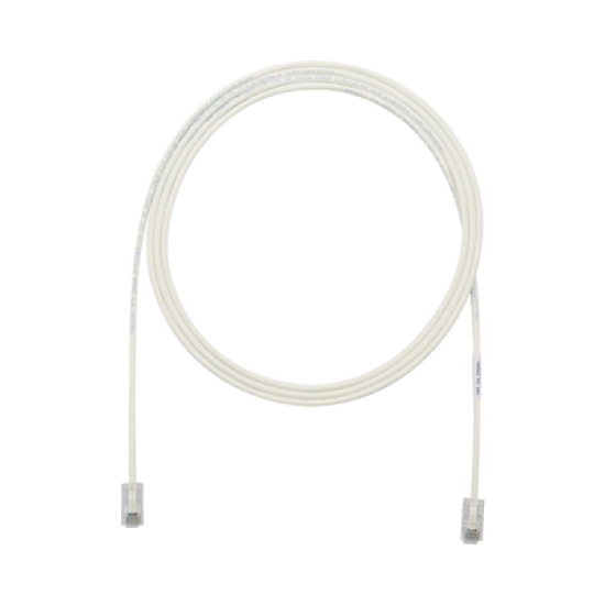 Cable de Parcheo UTP Cat6A, CM/LSZH, Diámetro Reducido (28AWG), Color Blanco Mate, 10 ft