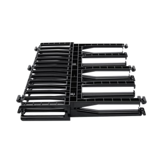 Organizador de Cables Horizontal NetManager de Alta Densidad, Doble (Frontal y Posterior), Para Rack de 19in, 1UR