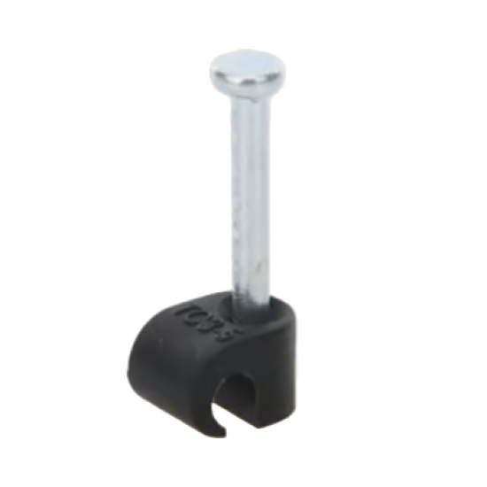 Grapa negra para Fibra óptica redonda de 3 mm (100pzs) (3101-00400)