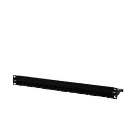 Patch Panel Z-MAX, de 24 puertos, Modular (vacío), Plano, 1UR
