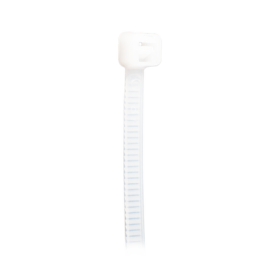 Cincho de plástico, Color Natural, 2.5 x 100 mm, Ideal para sujeción de cables (Bolsa con 100 piezas) 