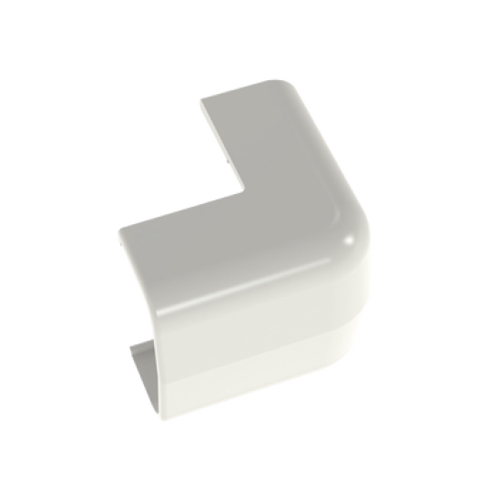 Esquinero exterior, para uso con canaleta LD5, material ABS, Color Blanco Mate