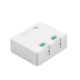 Caja de pared con 2 puertos Keystone, no incluye Jacks 