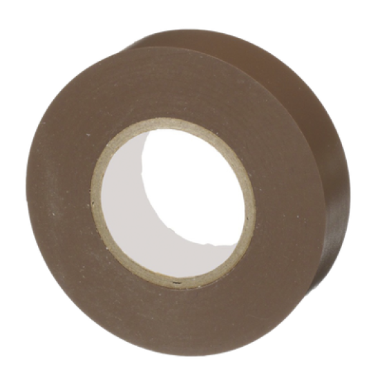 Cinta Eléctrica STRONGHOLD para Aislar, de PVC, Uso General Reparación y Mantenimiento, Grosor de 0.18mm (7 mil), Ancho de 19mm, y 20.12m de Largo, Color Café