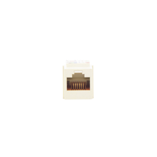 Conector Jack Estilo Leadframe, Tipo Keystone, Categoría 5e, de 8 posiciones y 8 cables, Color Blanco mate