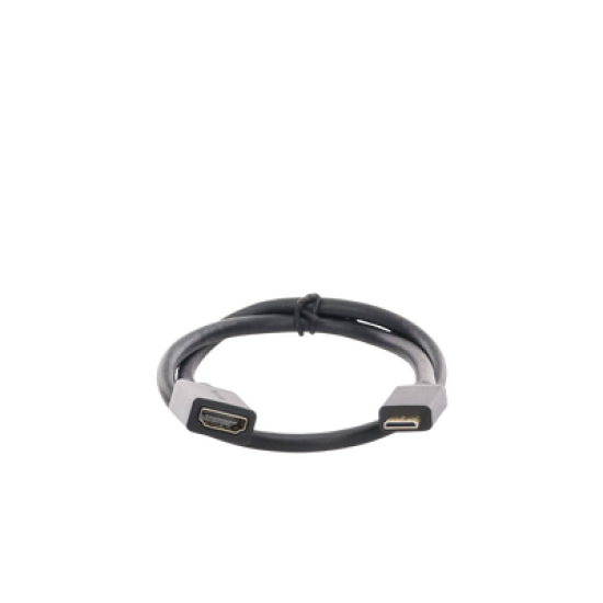 Adaptador Mini HDMI a HDMI (HDMI Tipo C)   / 18Gbps / 4K@60Hz / HDR /  Tecnología 3D / ARC / Carcasa PC+ABS / HDCP/ Longitud de 22 cm