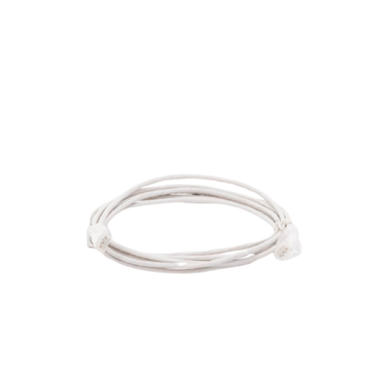Cable de Parcheo Slim UTP Cat6 - 3 m Blanco Diámetro Reducido (28 AWG)