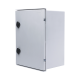 Gabinete de Poliéster IP65 Uso en Intemperie (300 x 400 x 200 mm) con Placa Trasera Interior de Plástico (Incluye Chapa y Llave).