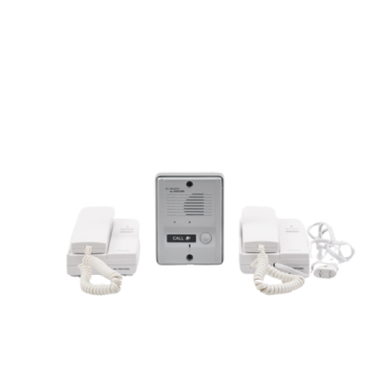 Kit de Audio Portero con 2 Auriculares y Frente de Calle 