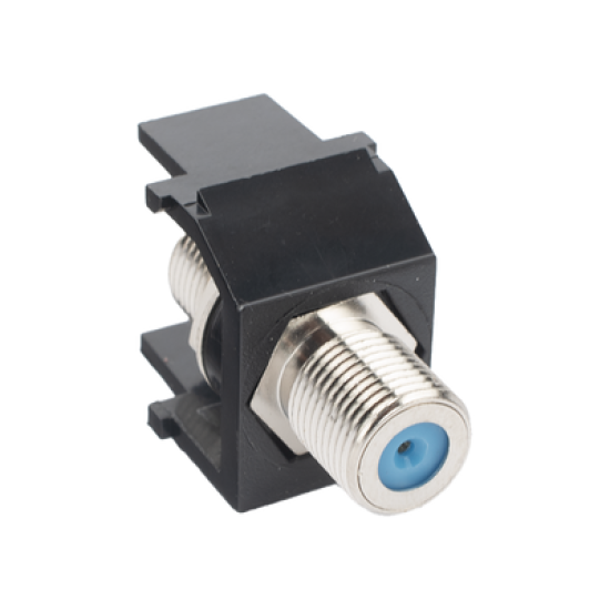 Módulo Acoplador Coaxial Tipo F, Keystone, de 75 Ohms, 3.0 GHz, Color Negro