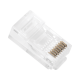 Bote con 100 Piezas de Plug Modular RJ45 Cat5e sin blindaje, chapado de oro a 30 micras para durabilidad extrema