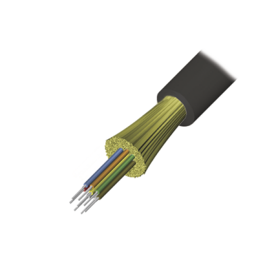 Cable de Fibra Óptica de 12 hilos, Interior/Exterior, Tight Buffer, No Conductiva (Dielectrica), Riser, Multimodo OM3 50/125 optimizada, 1 Metro Cable de Fibra Óptica de 12 hilos, Interior/Exterior, Tight Buffer, No Conductiva (Dielectrica), Riser, Multimodo OM3 50/125 optimizada, 1 Metro