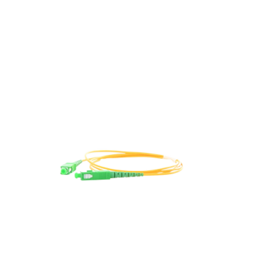 Jumper de Fibra Óptica Monomodo SC/APC-SC/APC Simplex, color amarillo, 1 metro