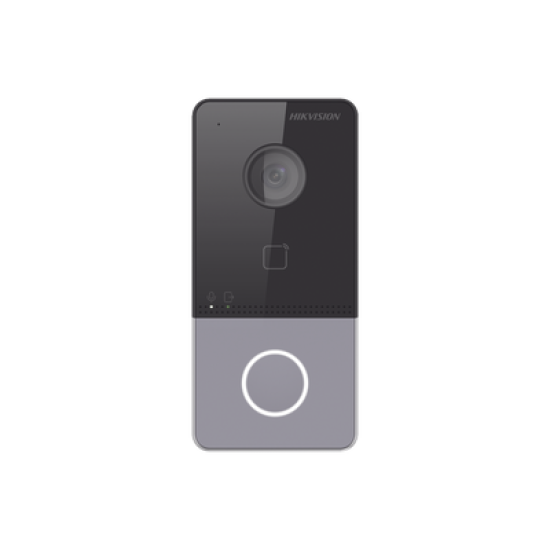 Videoportero IP 2 Megapixel / PoE Estandar / IP65  / Apertura desde Hik-connect / Soporta 1 Departamento y Hasta 6 Monitores / Soporta Tarjetas Mifare / 1 Salida Relay