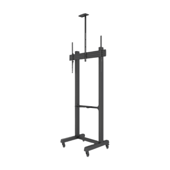 Montaje de Piso Móvil para Pantallas de  65 in a 100 in | vesa 100 x 100 hasta 1000 x 600 | carga maxima soportada 120kg| Fabricado en aluminio y acero
