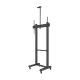 Montaje de Piso Móvil para Pantallas de  65 in a 100 in | vesa 100 x 100 hasta 1000 x 600 | carga maxima soportada 120kg| Fabricado en aluminio y acero