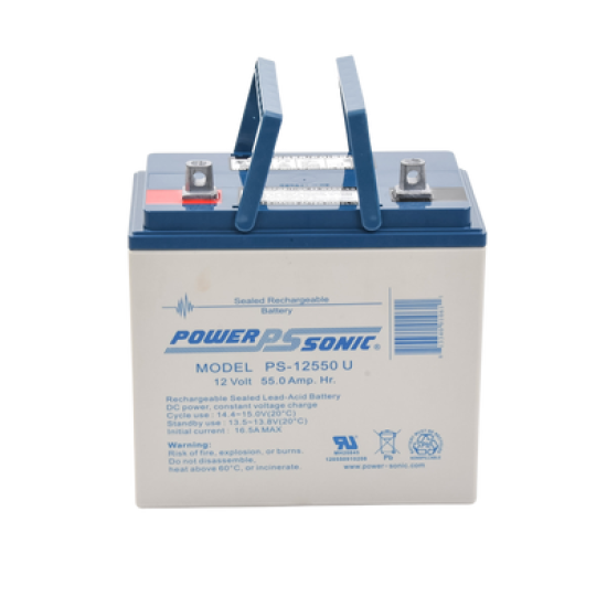 Batería 12V, 55AH, Para Respaldo, Tecnologías AGM/VRLA, 5 Años Vida Útil, Terminales U, Reconocida UL 