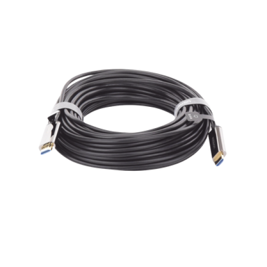Cable HDMI de 20 Metros por Fibra Óptica 8K@60Hz / Fibra de 4 núcleos + Cobre estañado de 7 núcleos / Compatible con HDMI 2.1 / Alta velocidad 18 Gbps / 3D / HDR / Caja de Aleacion Zinc / Premium