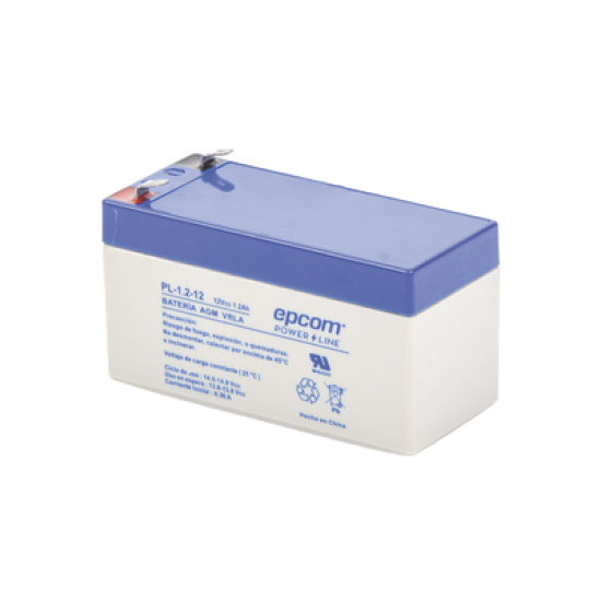 Batería 12 Vcc / 12 Ah / UL / Tecnología AGM-VRLA / Para uso en equipo electrónico Alarmas de intrusión / Incendio/ Control de acceso / Video Vigilancia / Terminales F2 / Cargador recomendado CHR-80. 