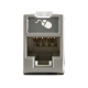 Jack UltraMAX Cat5e, UTP, Montaje híbrido en Placa de Pared (Plano y Angulado), Color Gris, Punch Down