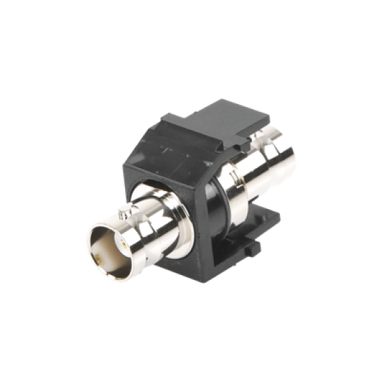 Módulo Acoplador Coaxial Tipo BNC, Keystone, de 50 Ohms, Color Negro