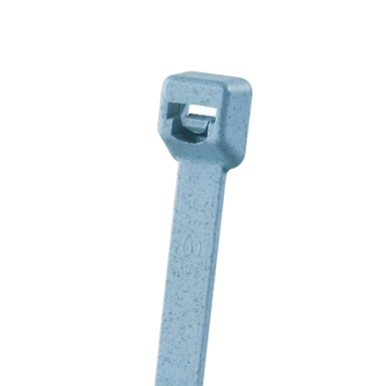 Cincho Pan-Ty™ 203mm Largo x 3.4mm ancho,  Intermedio de Nylon 6.6 y Metal Detectable, Color Azul Claro. 100 Piezas.