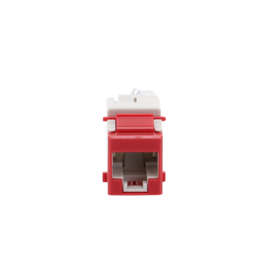 Jack UltraMAX Cat6, UTP, Tipo Keystone, Color Rojo, Punch Down