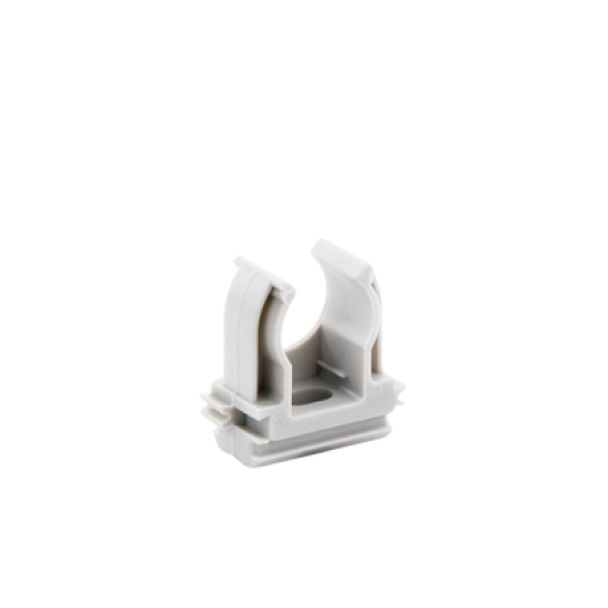 Soporte de presión (Abrazadera), PVC Auto-extinguible, abierto para tubería de 16 mm 