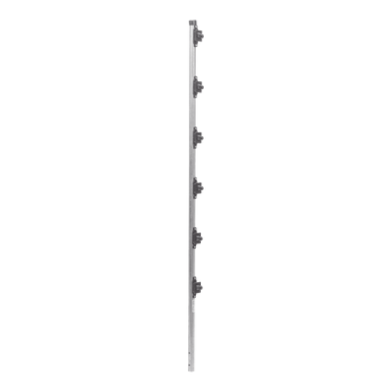 Poste con 6 Aisladores de PASO  para Cerca Electrificada. Tubo Galva. de 1.4m, cal. 18 de 1